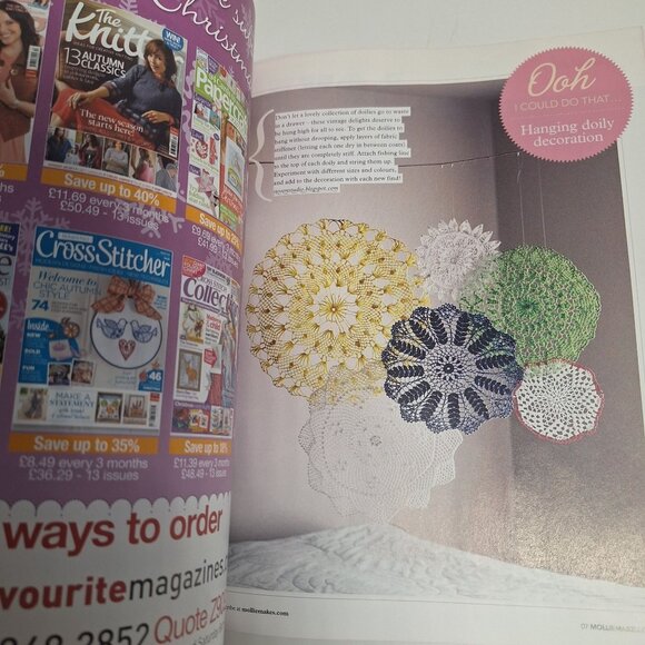 Mollie Makes UK Magazine Issue 7 2011 Mug Cosies DIY Crafts With Buttons Kit - Picture 4 of 11